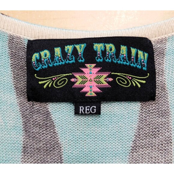 Crazy Train Poncho Womens Regular Colorful Knit Fringe Southwestern Sweater - Picture 7 of 8